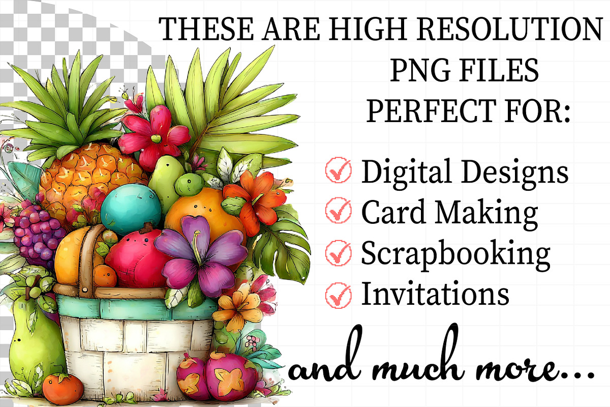 Summer Fruit Basket Clipart, an Illustration by Daily.Designs (Photo 2 of 8)