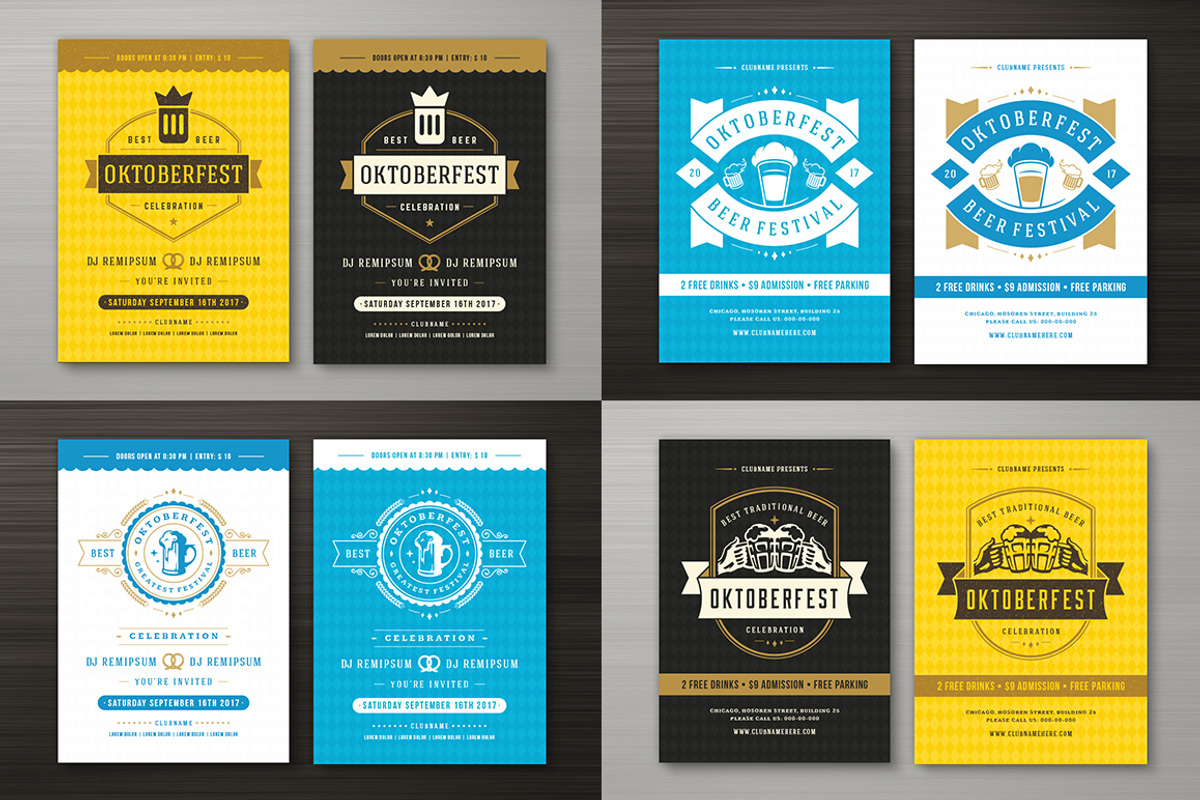 Oktoberfest vintage badges & labels, a Branding & Logo Template by Vasya Kobelev (Photo 23 of 25)