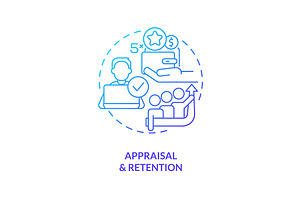 Appraisal and retention blue, an Icon by IMG Visuals