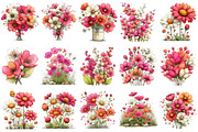 Whimsical Spring Wildflower Clipart, an Illustration by OK Design (Thumbnail 3 of 6)