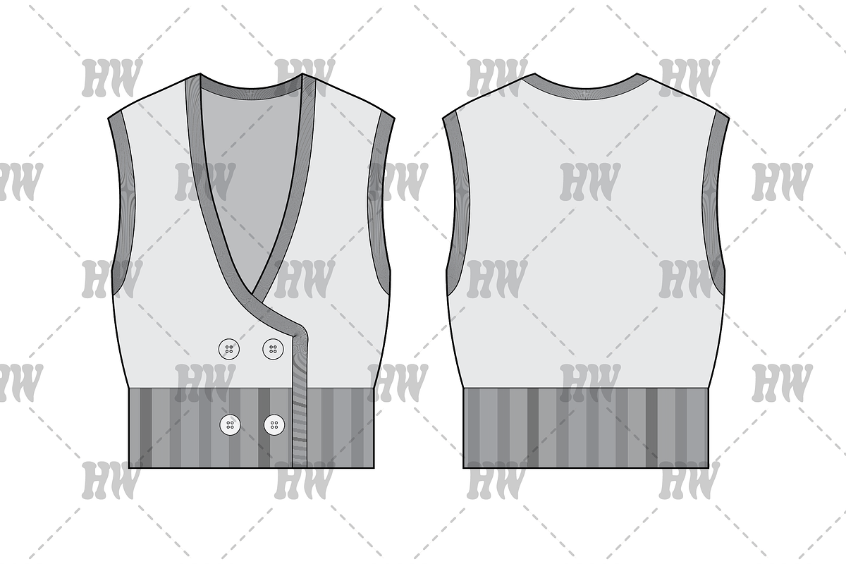 Sweater Vest Fashion Flat, a Shirt Mockup by haydenwentworth (Photo 1 of 3)