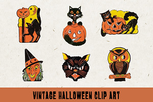 Vintage Halloween Clip Art II