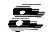 Number 8 speed motion lines logo, a Branding & Logo Template by Leksono (Thumbnail 2 of 2)