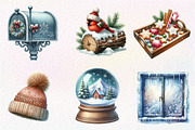 Chilly Christmas Day Clipart, an Illustration by CreationArt (Thumbnail 2 of 5)