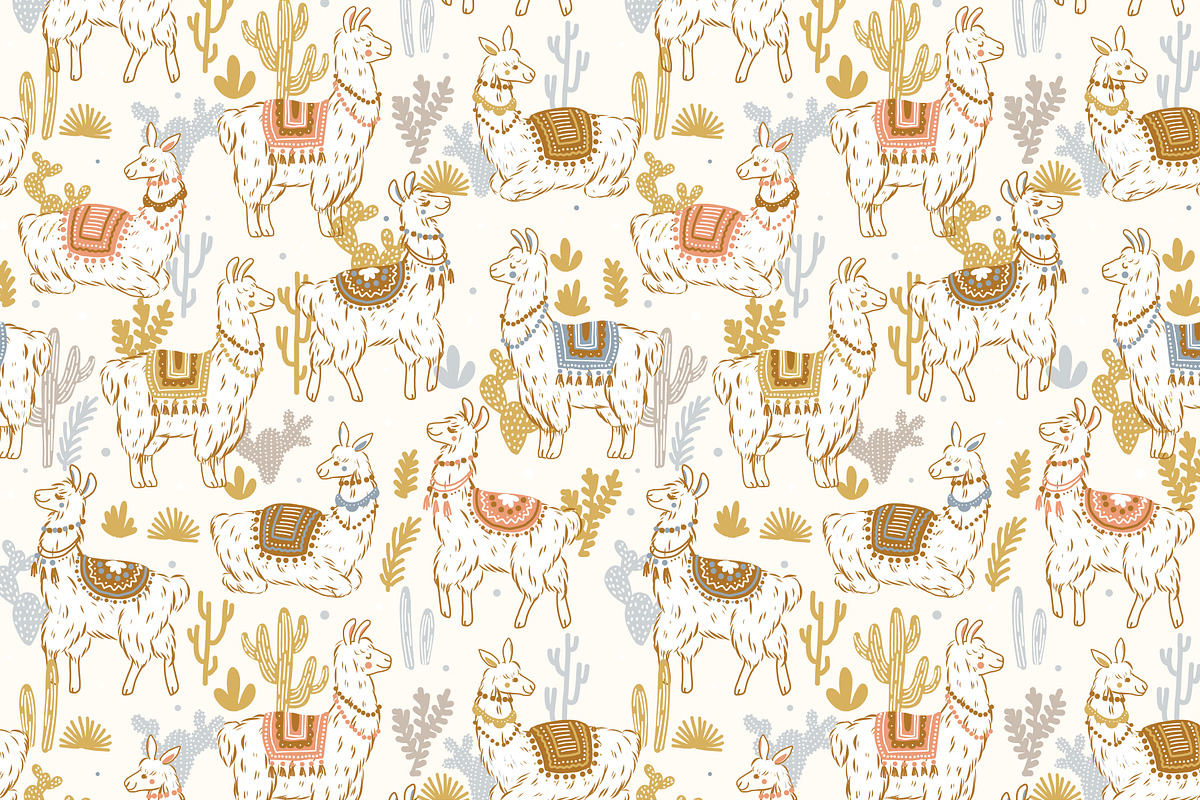 Llamas illustrations, an Animal Illustration by adehoidar (Photo 3 of 6)