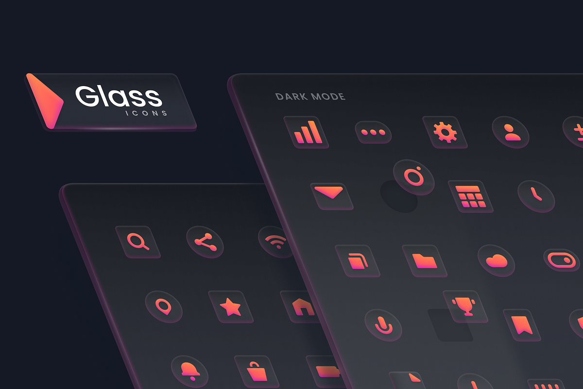 Glass Icon Set, an Icon by unfoldco (Photo 1 of 5)