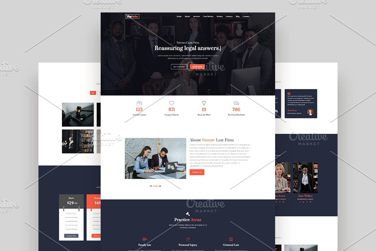 Lawyers Landing Page template, a Landing Page Template by nandinigraphics (Photo 1 of 3)