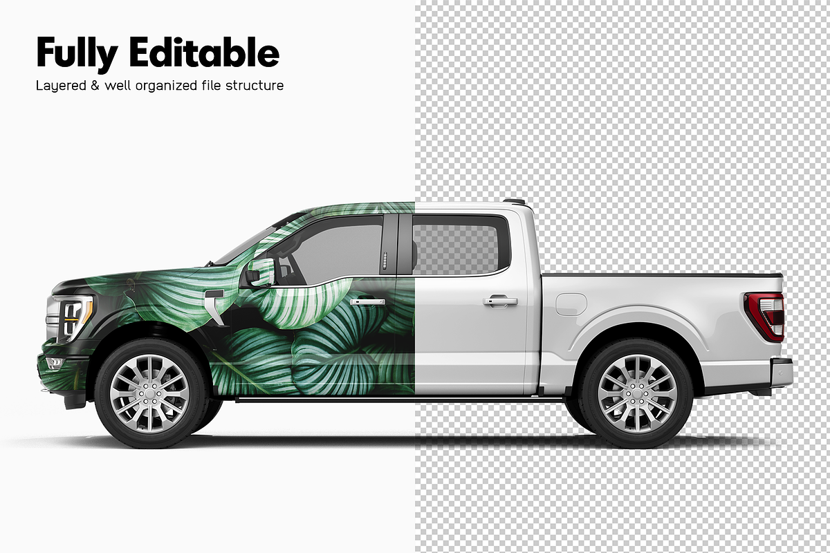 Pickup Truck Mockup 10, a Product Mockup by Mockupix (Photo 3 of 12)