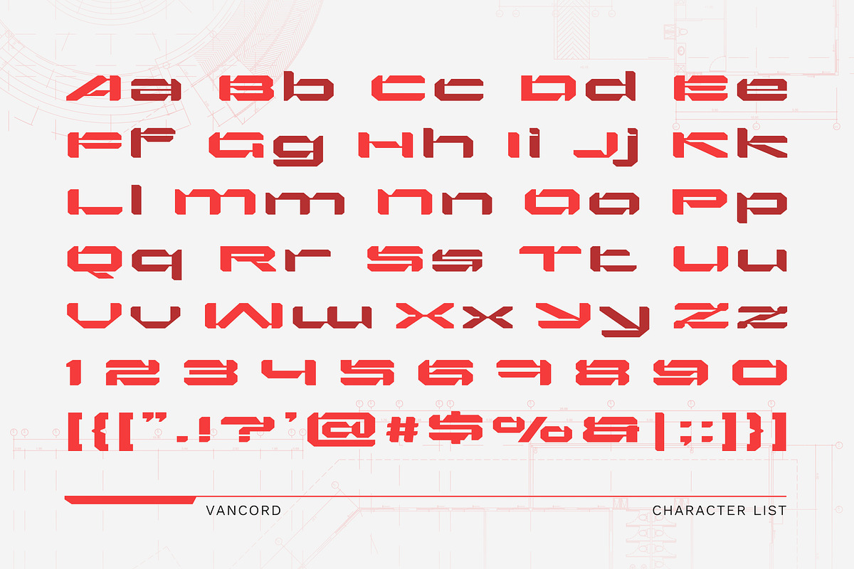Vancord - Futuristic Display Font, a Font by Typia Nesia (Photo 2 of 14)