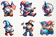 Groovy Patriotic Gnome Clipart, an Illustration by RobertsArt (Thumbnail 3 of 7)