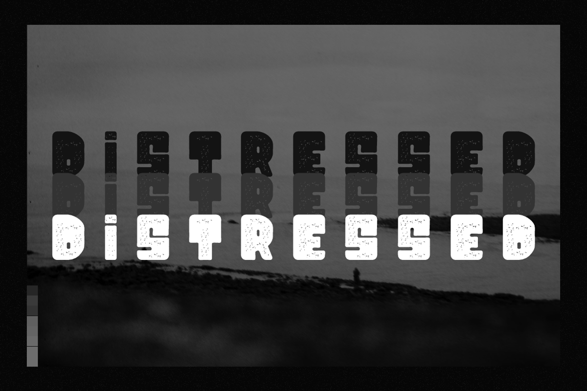 Distro Esseid - Distressed Font, a Sans Serif Font by QR Design Studio (Photo 2 of 6)