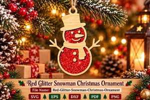 Snowman Christmas Ornament Laser Cut