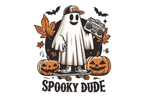 Retro Halloween Boy Halloween PNG, an Illustration by CraftArtStudio