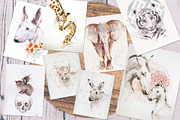 Watercolor Animals Set, an Animal Illustration by Flo Sacred Art (Thumbnail 2 of 11)