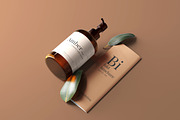Amber Glass Pump Bottle Mockups, a Cups & Container Mockup by pmvch (Thumbnail 9 of 10)