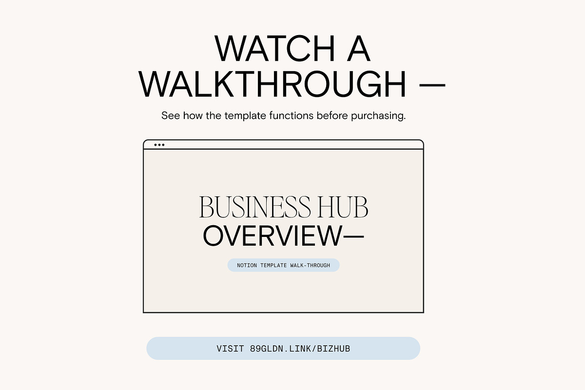 All-in-One Notion Biz Hub - Solo, a Templates & Theme by 89 Golden Blvd (Photo 7 of 7)