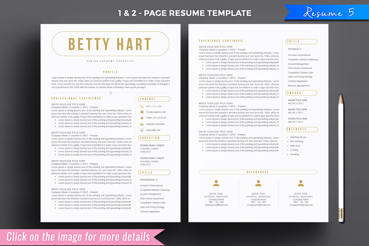 Resume/CV Mega Bundle, a Resume Template by A1RESUME (Photo 17 of 21)