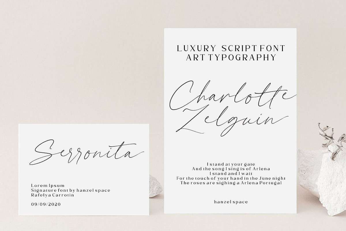 Rafelya Carrotin | Luxury Script, a Script Font by HanzelSpace Studio (Photo 5 of 9)