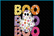 Cute Ghost Floral Boo Halloween SVG, a Graphic by Creativeusart (Thumbnail 3 of 4)