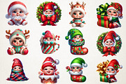 Cute Christmas Baby Gnome Sublimatio, an Illustration by RobertsArt (Thumbnail 2 of 5)