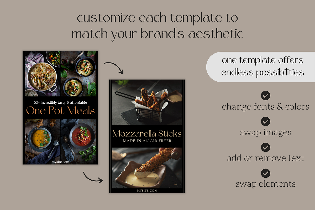 Dark Moody Pinterest Canva Templates, a Social Media Template by Made by Melody (Photo 5 of 8)