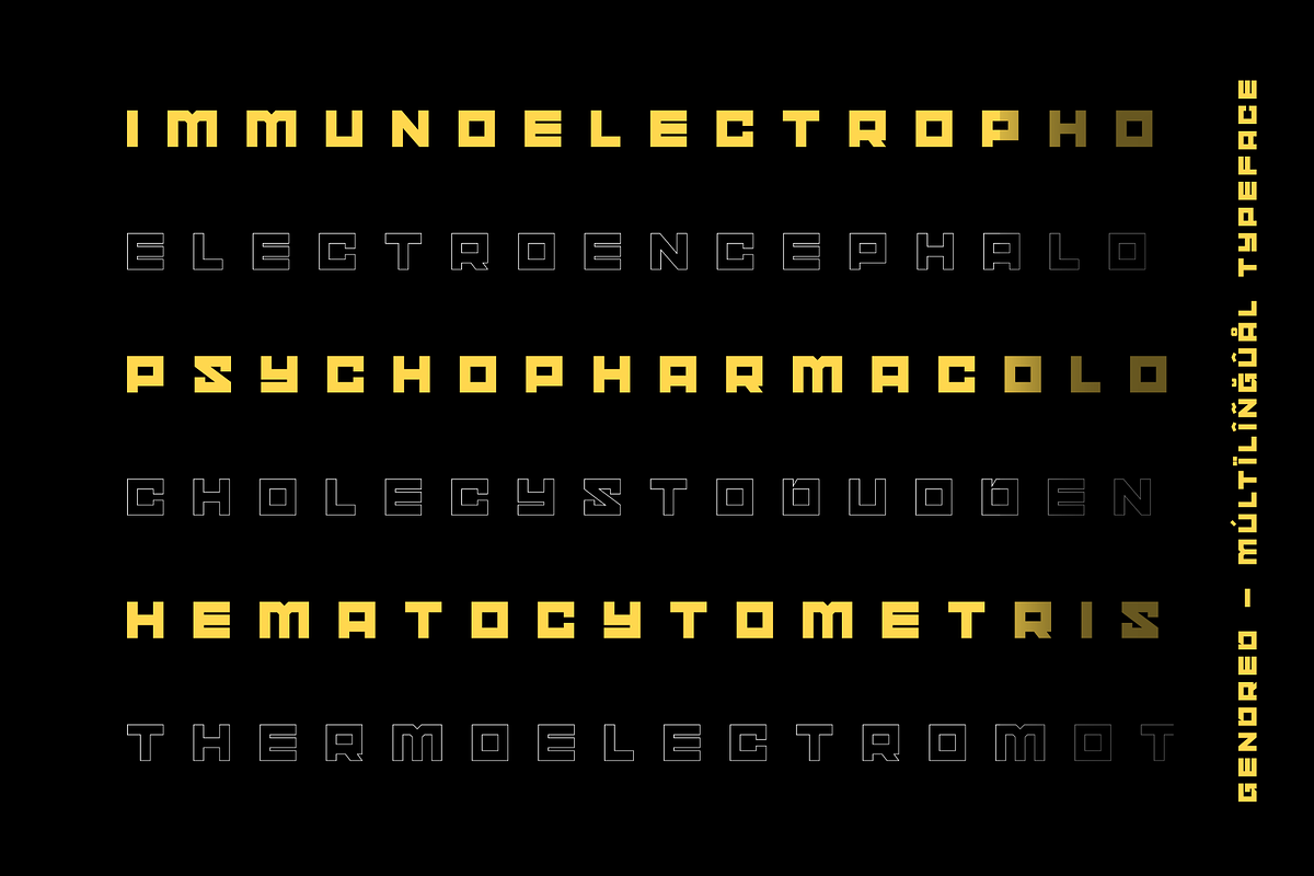 Gendred Squared Typeface