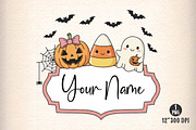 Personalized Kids Halloween Girl PNG, an Illustration by Dream Creation (Thumbnail 1 of 5)