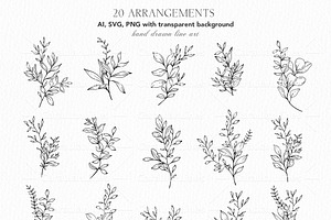 Greenery Line Art Collection