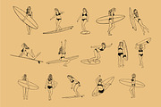 Surf Summer Girl Pack, a Person Illustration by Ben studio (Thumbnail 2 of 3)