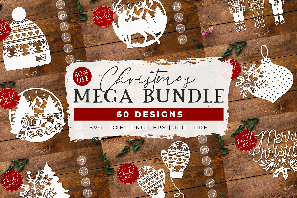 Christmas Mega Bundle, an Object Graphic by Tommy & Tilly Design (Photo 1 of 12)