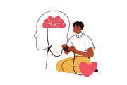 Mental health care concept set, a Person Illustration by Good Studio (Thumbnail 5 of 14)