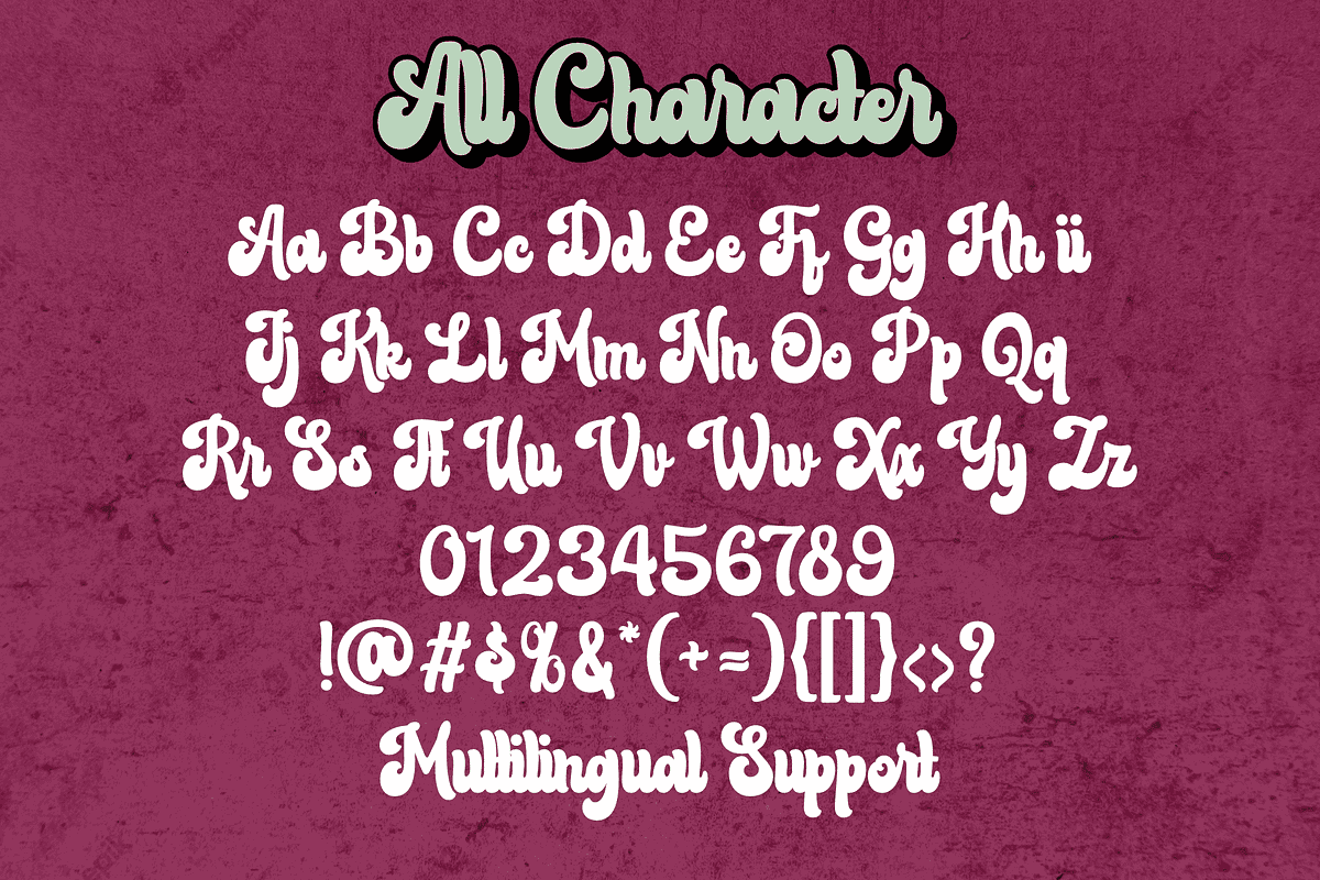 Bluend - Retro Script Display, a Script Font by ahweproject (Photo 2 of 10)