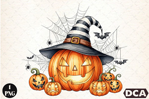 Halloween Fall Sublimation PNG, an Illustration by DreamCafeArt
