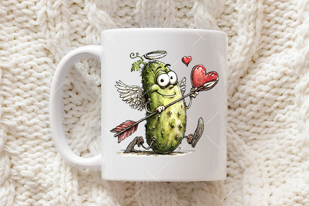 Quirky Valentine's Pickle Clipart, an Illustration by OK Design (Photo 5 of 6)