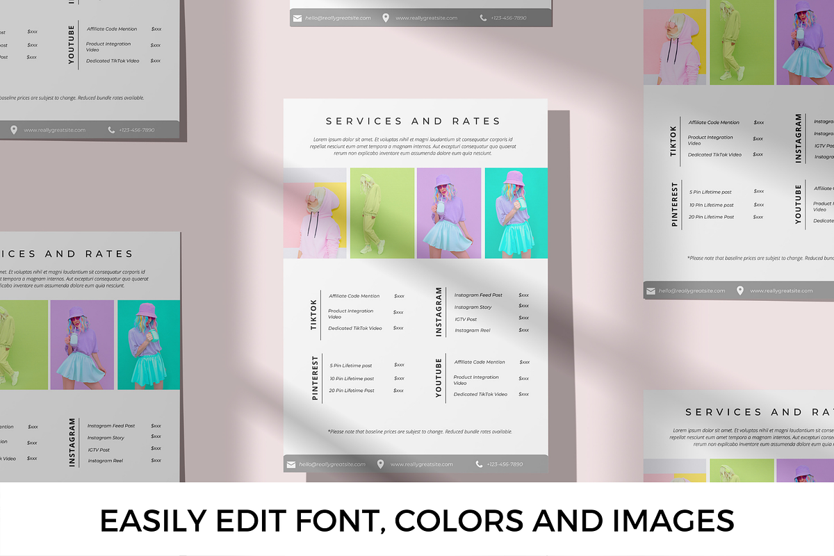 2 Page Modern Media Kit Template, a Presentation Template by CoCreatorDesigns (Photo 3 of 7)