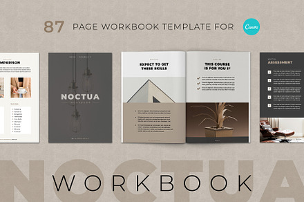 Noctua Workbook Template for Canva, a Magazine Template by SlideStation
