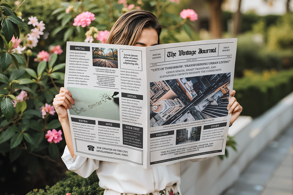 Vintage Newspaper Template, a Magazine Template by ZoloDesignHub (Photo 4 of 8)