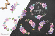 Watercolour Flowers Pink Florals, a Decorative Illustration by Bloomella (Thumbnail 4 of 8)