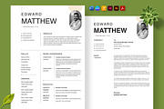 Professional Resume Template, a Resume Template by Nur Designer (Thumbnail 1 of 4)