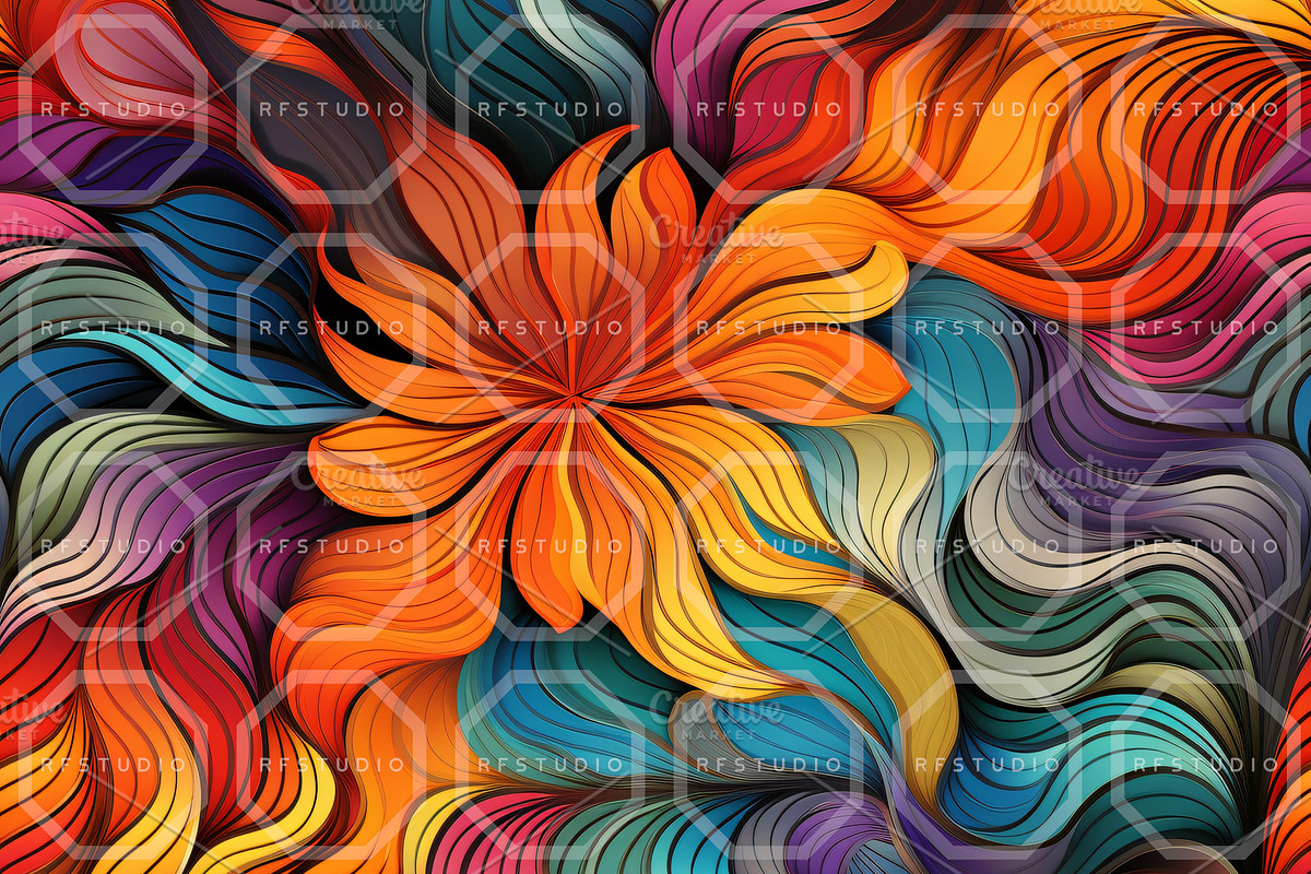 RETRODELIC ART. Seamless Patterns, a Pattern Graphic by RefinedFantasyStudio (Photo 2 of 9)