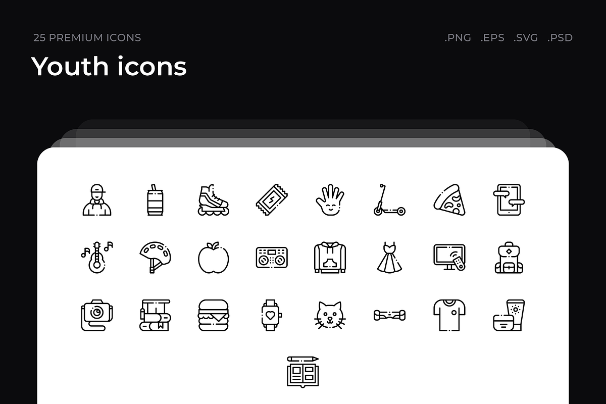 Youth icons, an Outline Icon by Wencory (Photo 1 of 2)