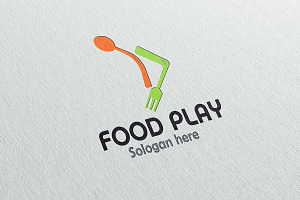 Food Play Cooking Videos Logo Design