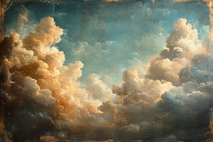 Majestic clouds fill the sky with a, a Photo by Tanuart