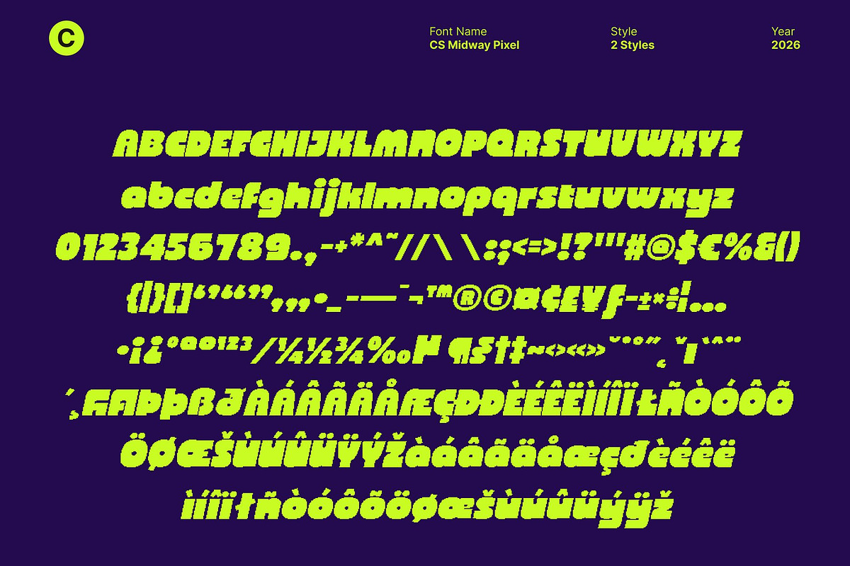 CS Midway Pixel, a Sans Serif Font by Craft Supply Co. (Photo 8 of 8)