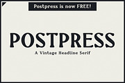 Postpress - FREE Industrial Serif, a Serif Font by Parker Creative (Thumbnail 1 of 6)