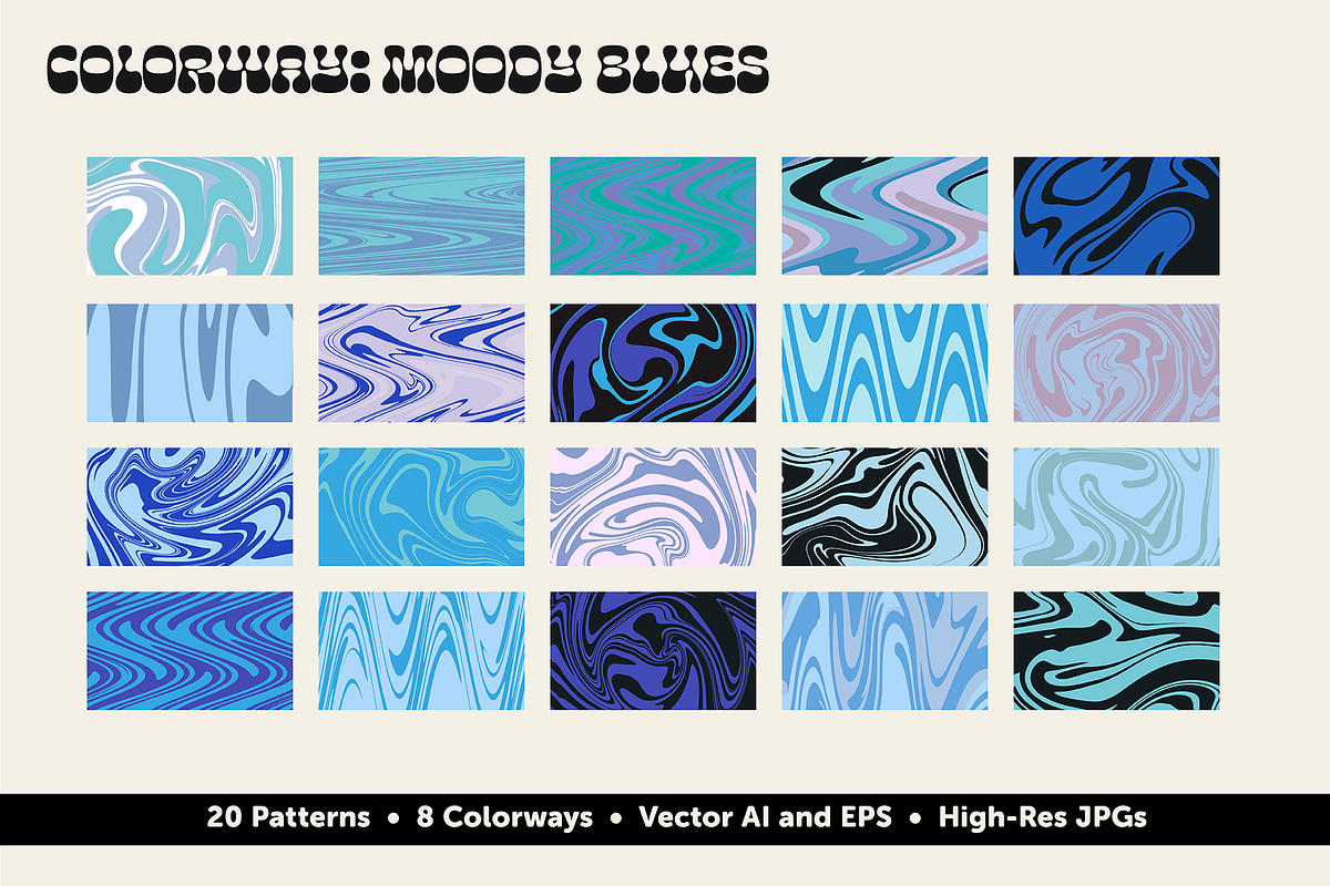Swirls & Waves - Vector/JPG Patterns, a Pattern Graphic by Alexandra Tinsley (Photo 10 of 12)