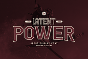 Latent Power | Sport Display Font, a Slab Serif Font by Denustudios (Thumbnail 1 of 12)