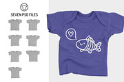 Infant Lap Shoulder T-Shirt Mockups, a Shirt Mockup by GraphicHero (Thumbnail 2 of 6)