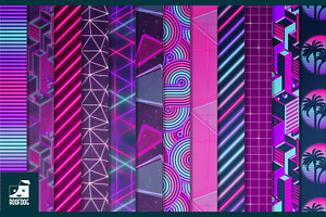 Eighties Pink Neon Digital Paper