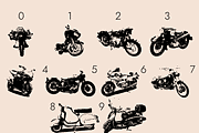 Motorcycle Dingbats Font, a Symbol Font by Minimalartstudio (Thumbnail 8 of 8)
